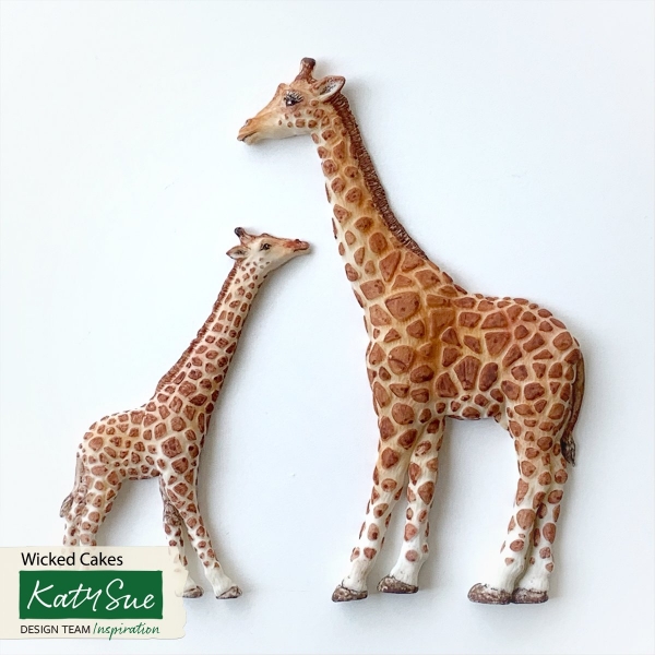 Silicone Mould - Giraffe Mother & Baby